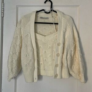 Zara knit top and jacket set size S
